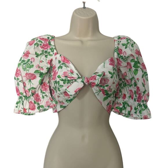 NWT Hill House The Isabella Top in Pink Roses XS - Picture 8 of 15